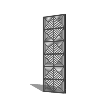 Linjer komposition pulverlakeret 1 60 x 6 x 190 cm