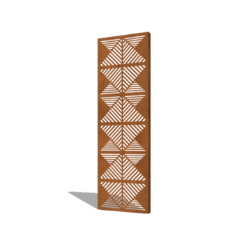 Linjer komposition corten-stål 1 60 x 6 x 190 cm 2 60 x 6 x 190 cm