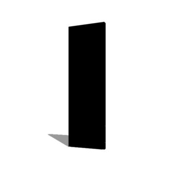 Panel pulverlakeret base 60 x 6 x 190 cm