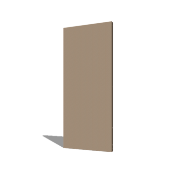Panel pulverlakeret base 80 x 6 x 190 cm