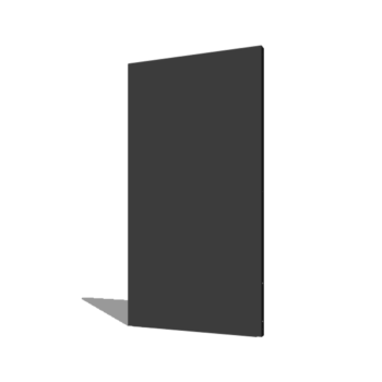 Panel pulverlakeret base 100 x 6 x 190 cm