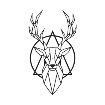 Vægdekoration af metal Hjort 2.0