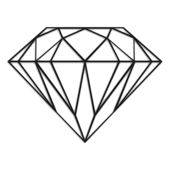 Vægdekoration af metal Diamant *OP=OP