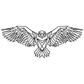 Vægdekoration af metal Ørn