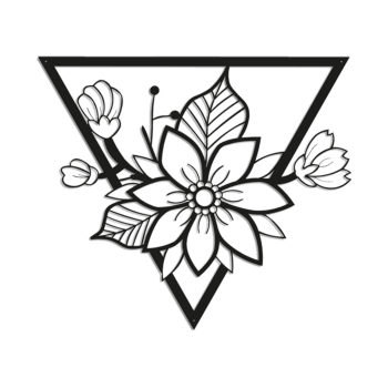 Vægdekoration af metal Blomst 1.0