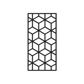 Vægdekoration af metal Geometriske former 2.0