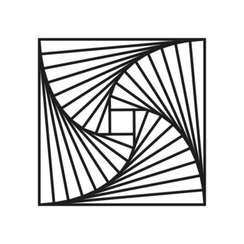 Vægdekoration af metal Geometriske former 3.0