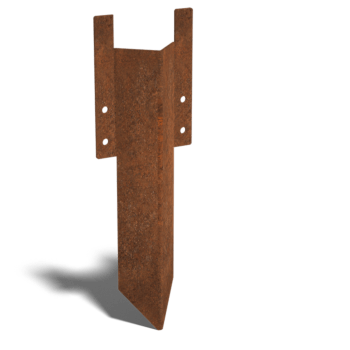 Jordspyd lavt corten-stål 12 - 15 cm