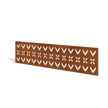 Hegn af cortenstål H panel V 180 x 47,5 cm