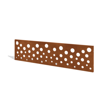 Hegn af cortenstål H panel B 180 x 47,5 cm