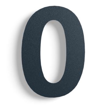 Husnummer af rustfrit stål Sort 0 - 30 cm