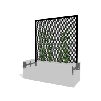 Klatrestativ til planter sort 120 x 40 cm