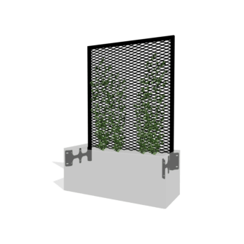 Klatrestativ til planter sort 100 x 50 cm