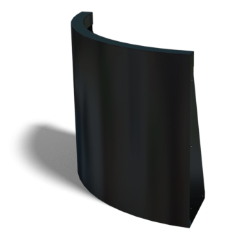 Støttemur af pulverlakeret stål udvendig kurve 50 x 50 cm (højde 50 cm)