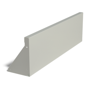 Støttemur af pulverlakeret stål lige 100 cm (højde 30 cm)
