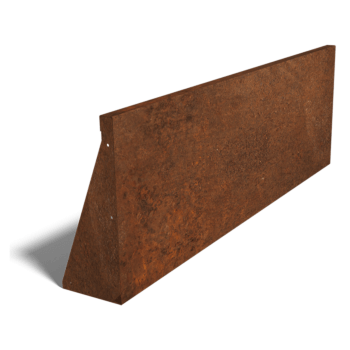Støttemur af cortenstål lige 150 cm (højde 50 cm)