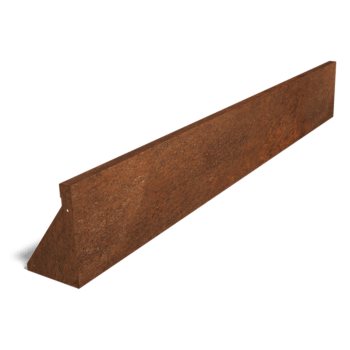 Støttemur af cortenstål lige 200 cm (højde 30 cm)