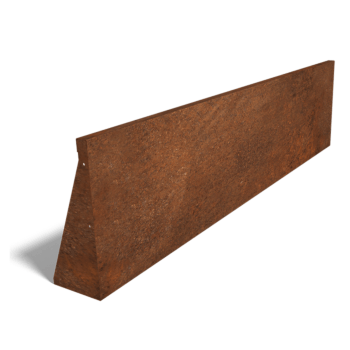 Støttemur af cortenstål lige 200 cm (højde 50 cm)
