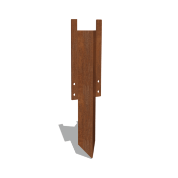 Jordspyd mellem corten-stål 22 - 25 cm