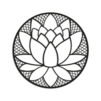 Vægdekoration af metal Lotusblomst