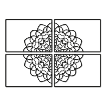 Vægdekoration i metal Mandala *OP=OP