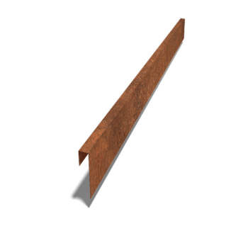 Afdækningsprofil af cortenstål 15 x 5 x 5 cm (længde 240 cm)