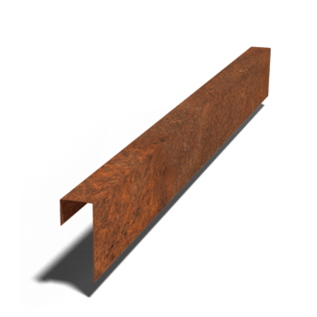 Afdækningsprofil af cortenstål 15 x 6 x 5 cm (længde 150 cm)