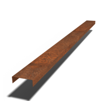 Afdækningsprofil af cortenstål 5 x 15 x 5 cm (længde 240 cm)