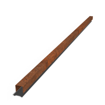 Afdækningsprofil af cortenstål 5 x 5 x 5 cm (længde 240 cm)