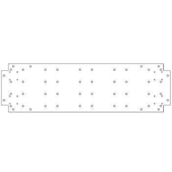 bundplade Galvaniseret stål 30 x 100 cm