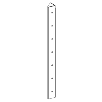 hjørneprofil Pulverlakeret stål 45° 70 cm