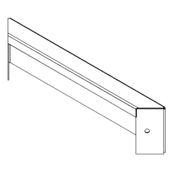 Panel af cortenstål 10 x 40 cm