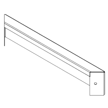 Panel af cortenstål 10 x 50 cm