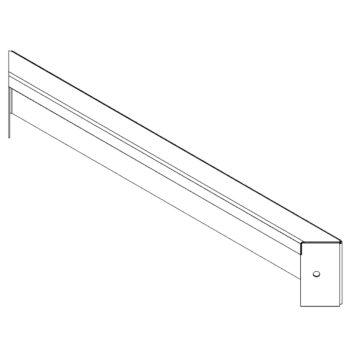 Panel af cortenstål 10 x 60 cm