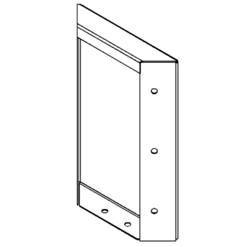 Panel af cortenstål 30 x 20 cm