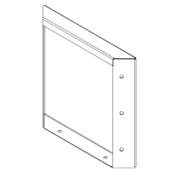 Panel af cortenstål 30 x 30 cm