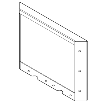 Panel af cortenstål 30 x 40 cm