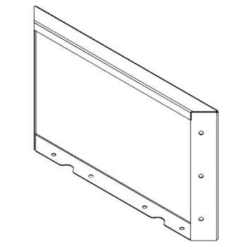 Panel af cortenstål 30 x 50 cm