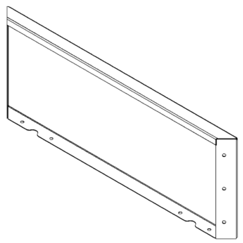 Panel af cortenstål 30 x 80 cm