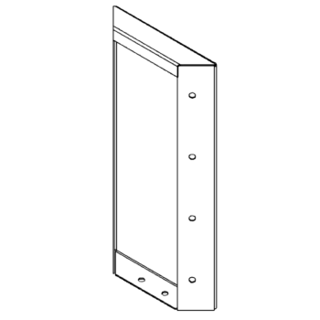 Panel af cortenstål 40 x 20 cm