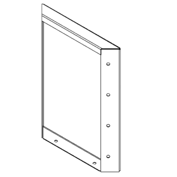 Panel af cortenstål 40 x 30 cm