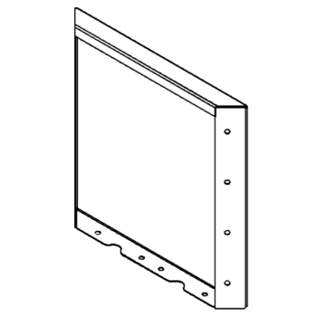 Panel af cortenstål 40 x 40 cm