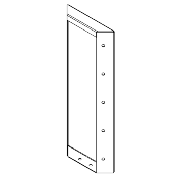 Panel af cortenstål 50 x 20 cm
