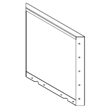 Panel af cortenstål 50 x 50 cm