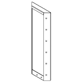 Panel af cortenstål 60 x 20 cm