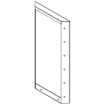Panel af cortenstål 60 x 30 cm