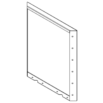 Panel af cortenstål 60 x 50 cm