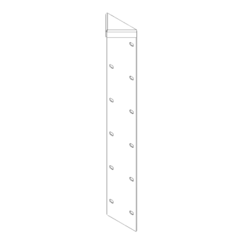 hjørneprofil Cortenstål 180° 60 cm