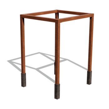 Pergola af cortenstål model firkantet 224 x 200 cm
