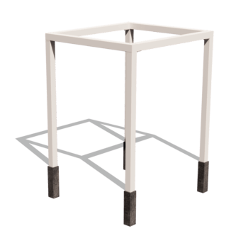 Pergola af pulverlakeret stål model firkantet 224 x 200 cm